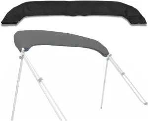 Top Replacement Cover with Storage Bag, Cloth Foldable Pontoon Boat Tops, Rainproof Sun Shade Boat Canopy Black