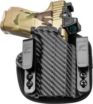Universal Hybrid Kydex & Nylon Holster, Fit for Glock 17/19/19X,Sig P365/P320,Taurus G2C/G3C,M&P Shield,Springfield XD-S,CZ P-10C,Bersa Thunder 9/40 Series,Ruger SR9 and More, Concealed Carry Holster