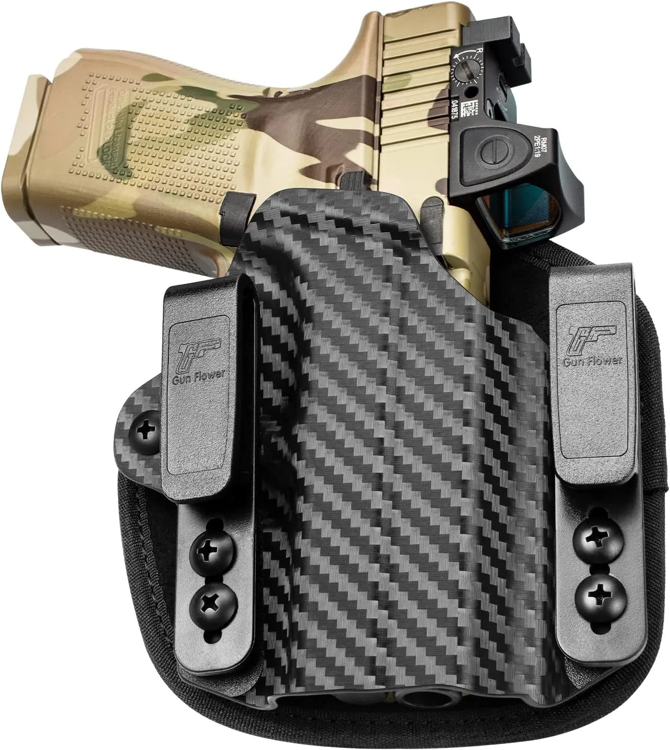 Universal Hybrid Kydex & Nylon Holster, Fit for Glock 17/19/19X,Sig P365/P320,Taurus G2C/G3C,M&P Shield,Springfield XD-S,CZ P-10C,Bersa Thunder 9/40 Series,Ruger SR9 and More, Concealed Carry Holster