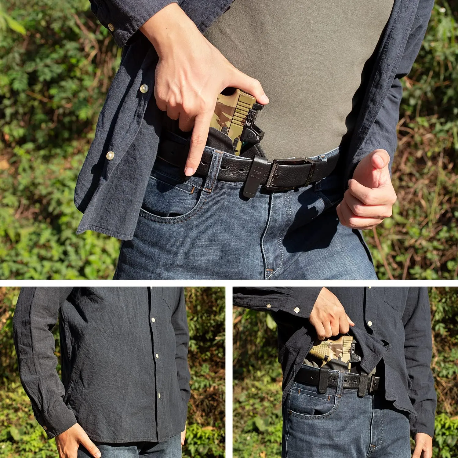 Universal Hybrid Kydex & Nylon Holster, Fit for Glock 17/19/19X,Sig P365/P320,Taurus G2C/G3C,M&P Shield,Springfield XD-S,CZ P-10C,Bersa Thunder 9/40 Series,Ruger SR9 and More, Concealed Carry Holster