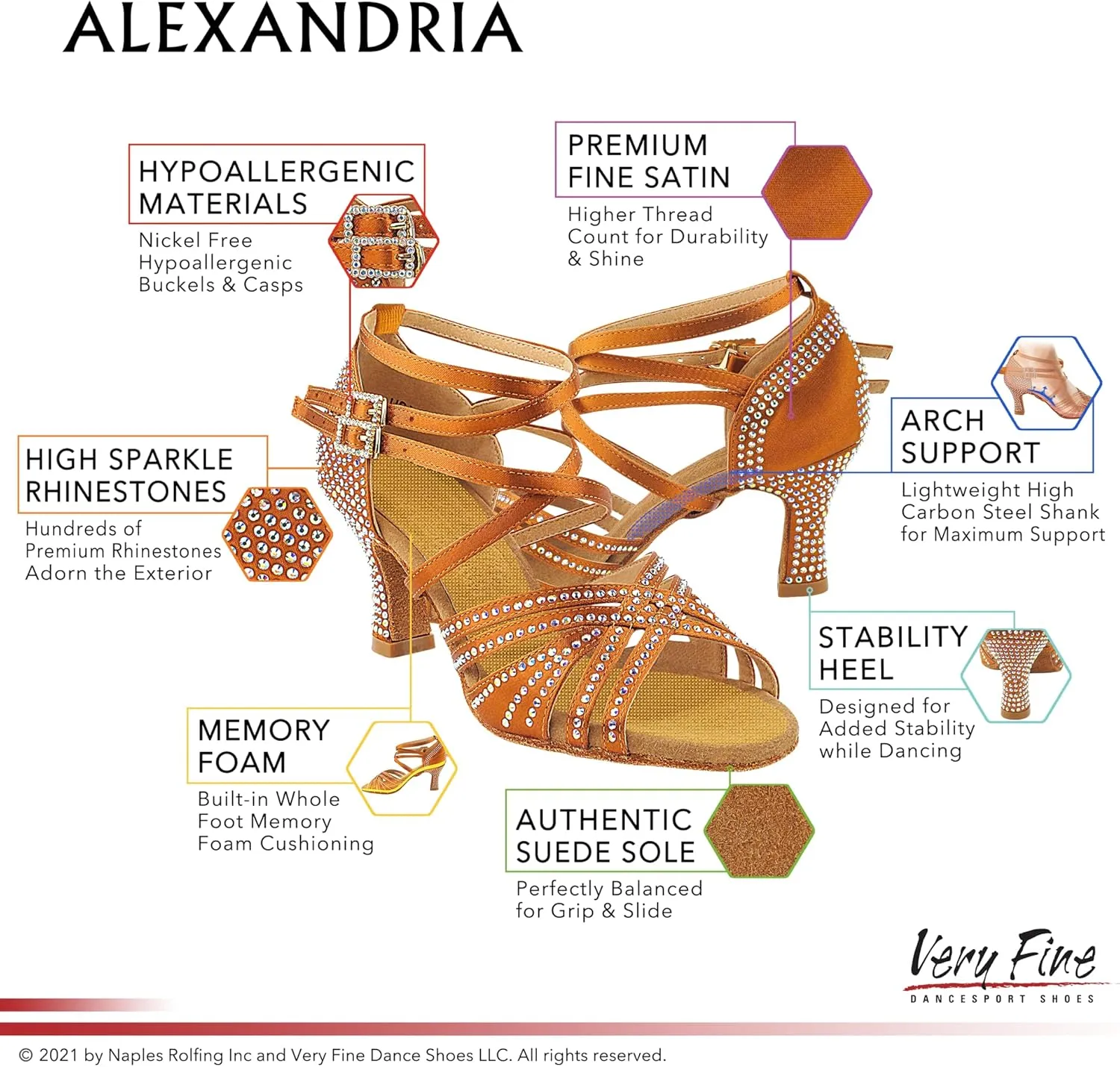 Very Fine Women's Alexandria Latin Salsa Tango Ballroom Waltz Dance Shoe