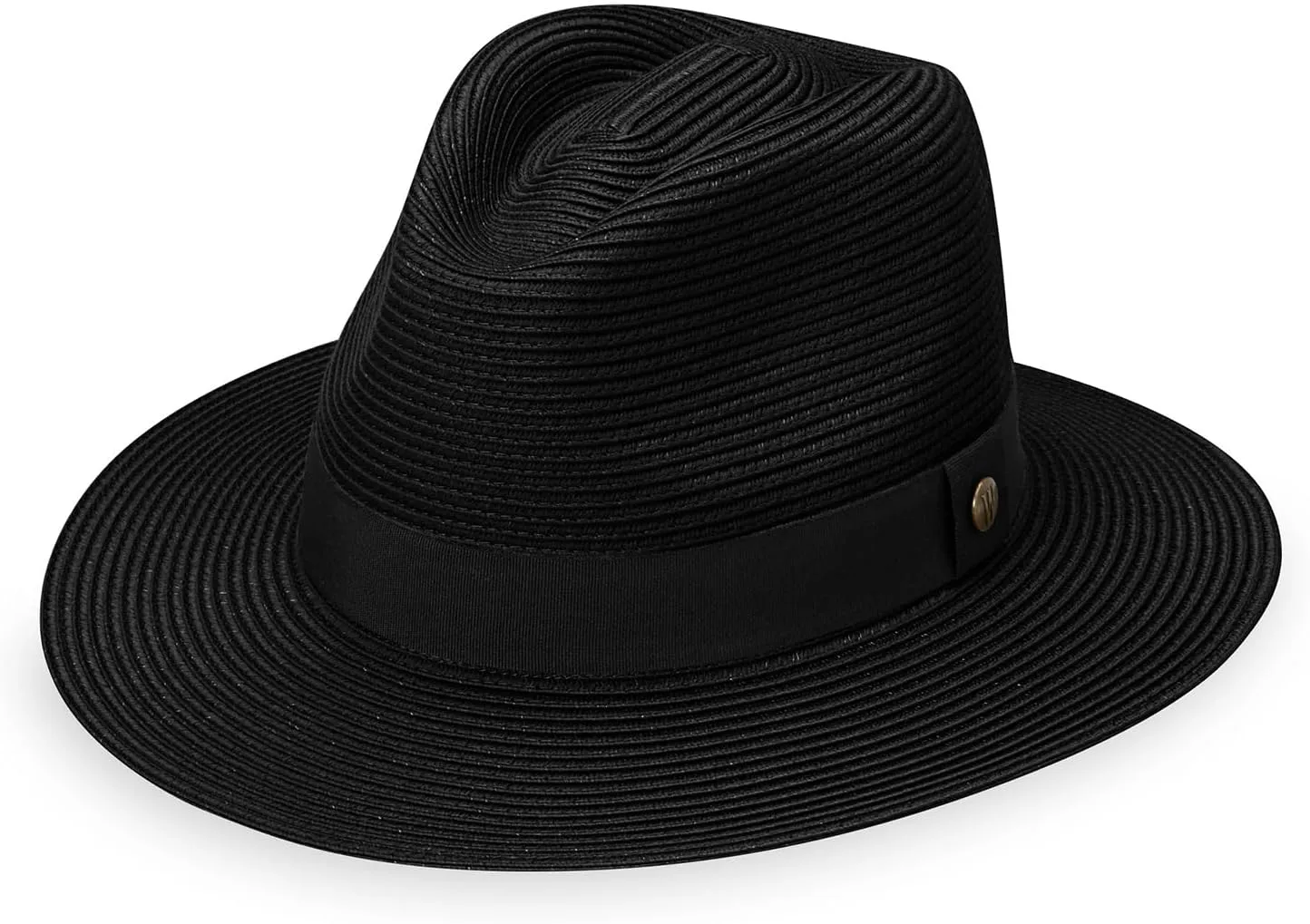 Wallaroo Hat Company Men’s Palm Beach Fedora – UPF 50  UV Sun Protection, Wide Brim Sun Hat, Packable Design, Adjustable Size
