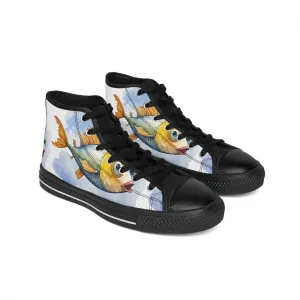 Watercolor Flying Fish Women's Classic Sneakers