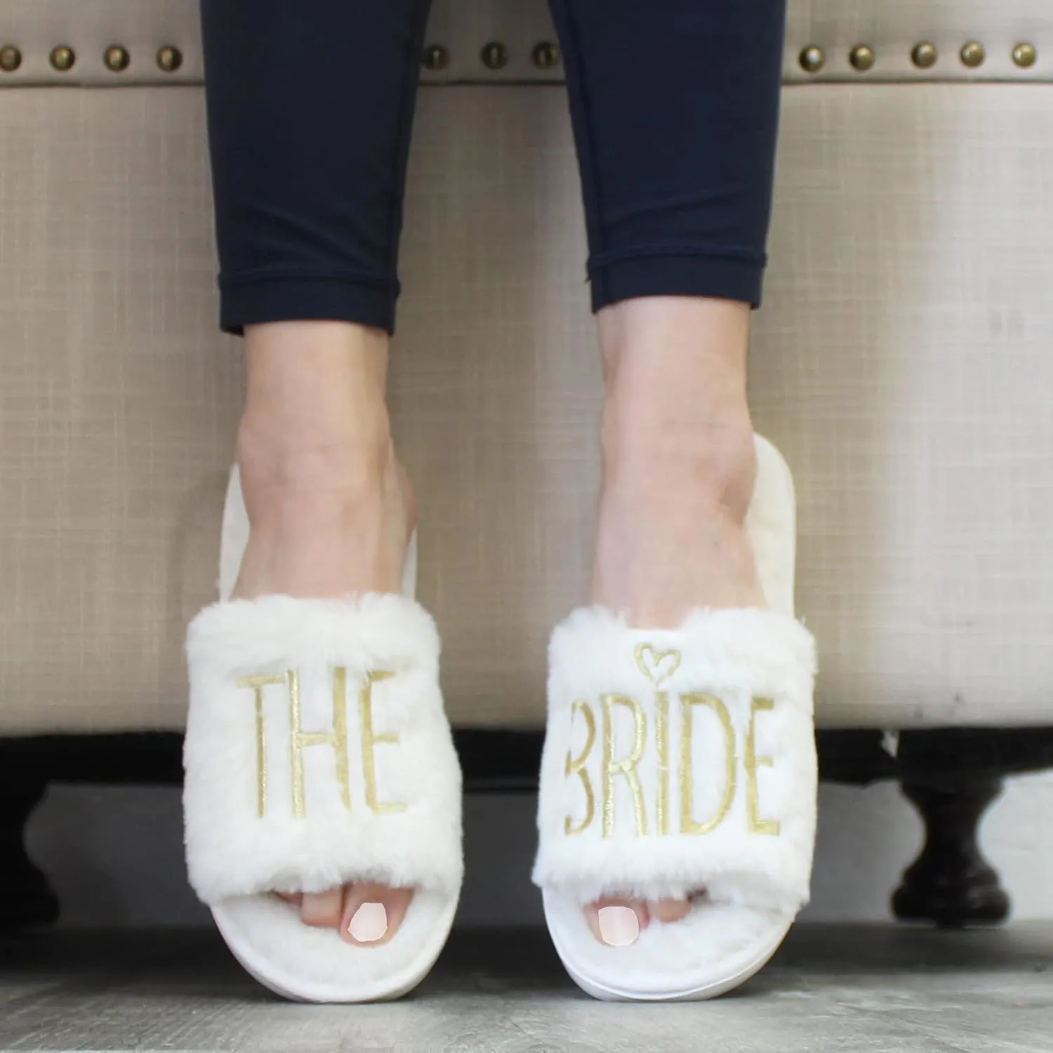 Wedding Slippers - Bride and Bridesmaid Slippers, Getting Ready Outfits for Bridal Party, I Do Crew, Wedding Day