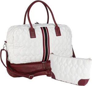 Weekender Overnight Bag for Women - Large Travel Duffel with Adjustable Strap, Toiletry Bag, Shoe Compartment & Carry On Tote for Sports, Gym & Hospital Use