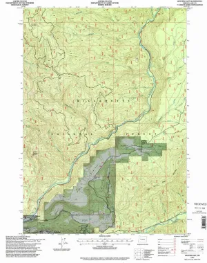 Westfir East OR topo map, 1:24000 Scale, 7.5 X 7.5 Minute, Historical, 1997, Updated 1998, 26.7 x 21.9 in