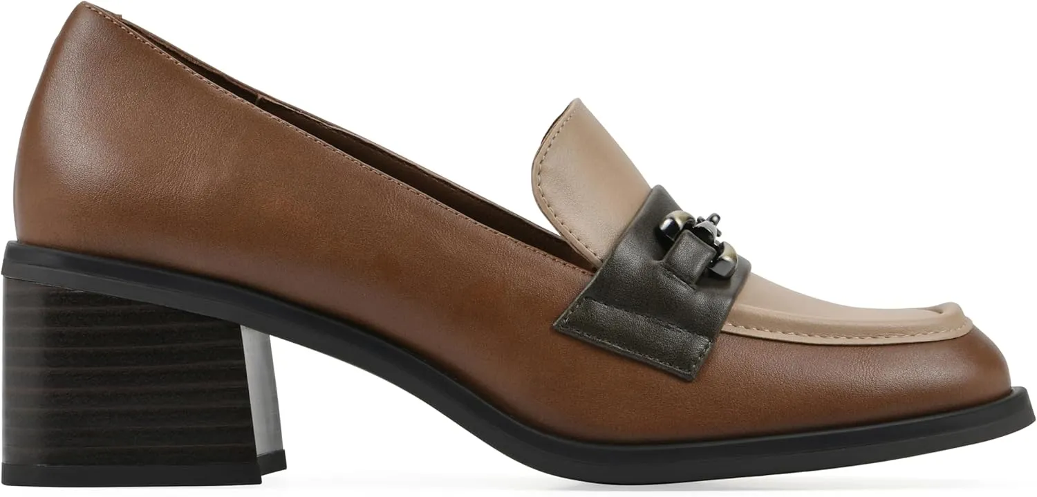 WHITE MOUNTAIN Women's Nacho Block Heel Loafer
