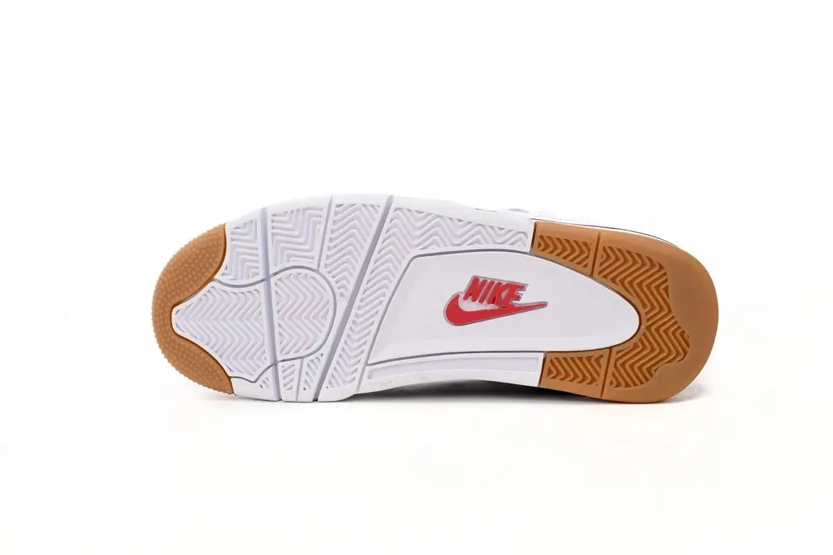 White Red Air Worldwide coverage Sleek Jordan 4