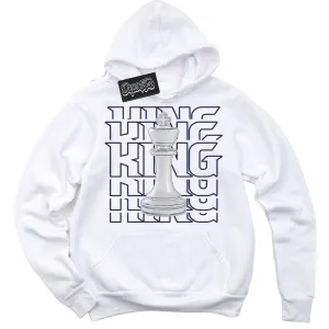 Wolf Grey Midnight Navy 1s Sneaker Hoodie King Chess Graphic