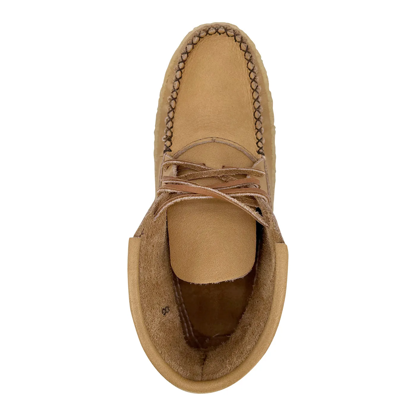 Women’s Fringed Crepe Sole Moose Hide Moccasin Boots