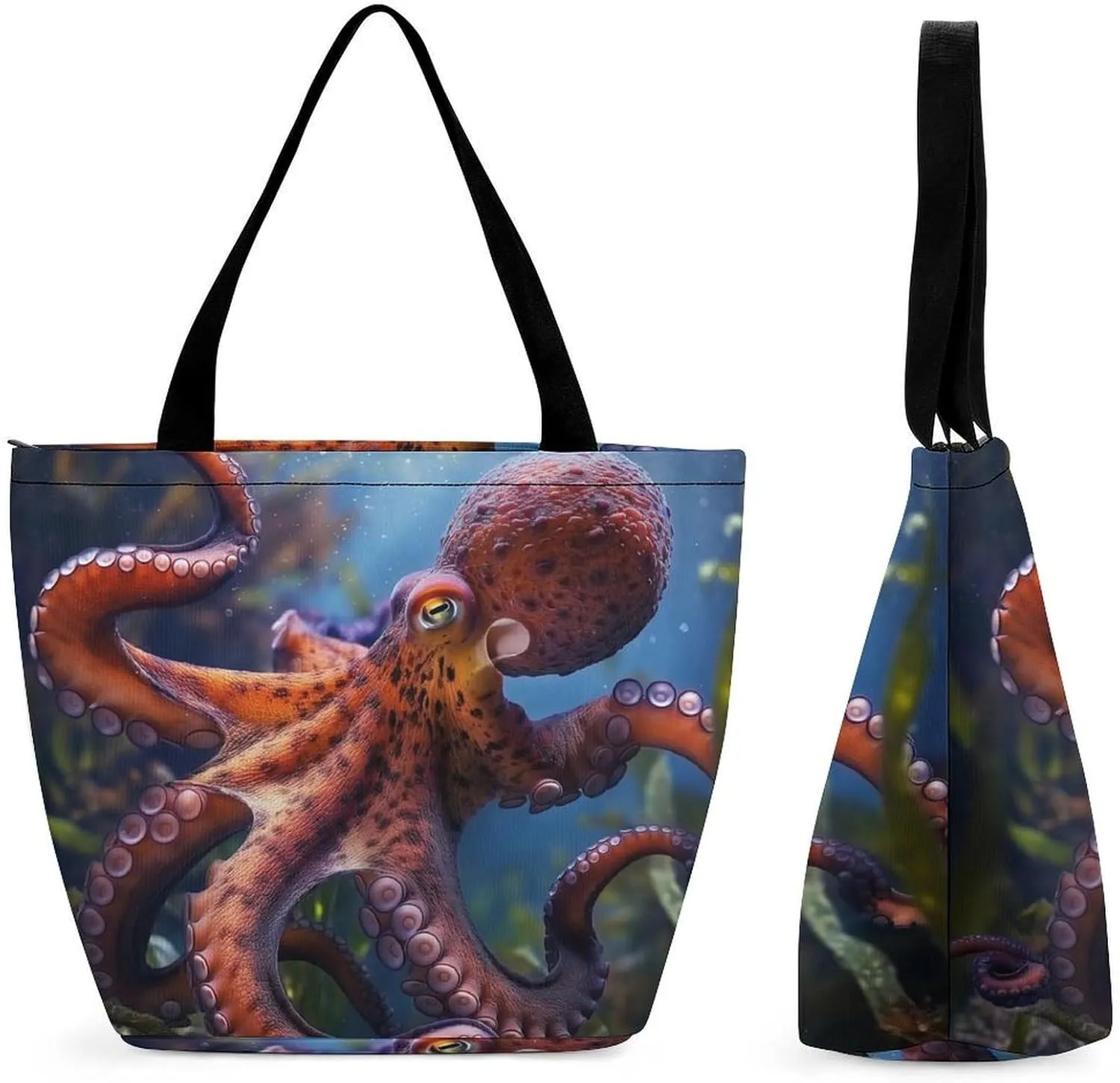 Women's Handbags Octopus Shopping Bag Leather Tote Bag Satchel Bags