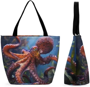 Women's Handbags Octopus Shopping Bag Leather Tote Bag Satchel Bags