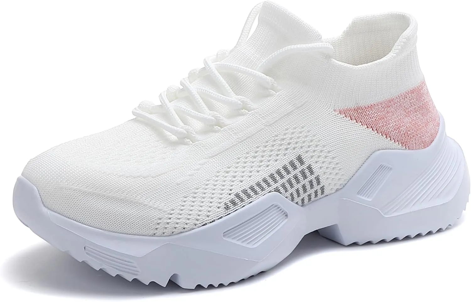 Women's Lightweight and Breathable Walking Sports Shoes - Comfortable and Cushioned Fitness Shoes with Breathable mesh for Daily Walking/Travel