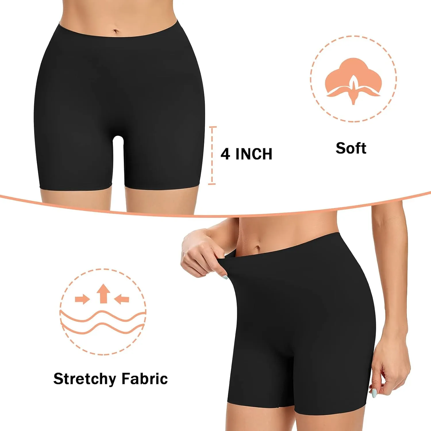 Womens Seamless Shaping Boyshorts Panties Tummy Control Underwear Slimming Shapewear Shorts