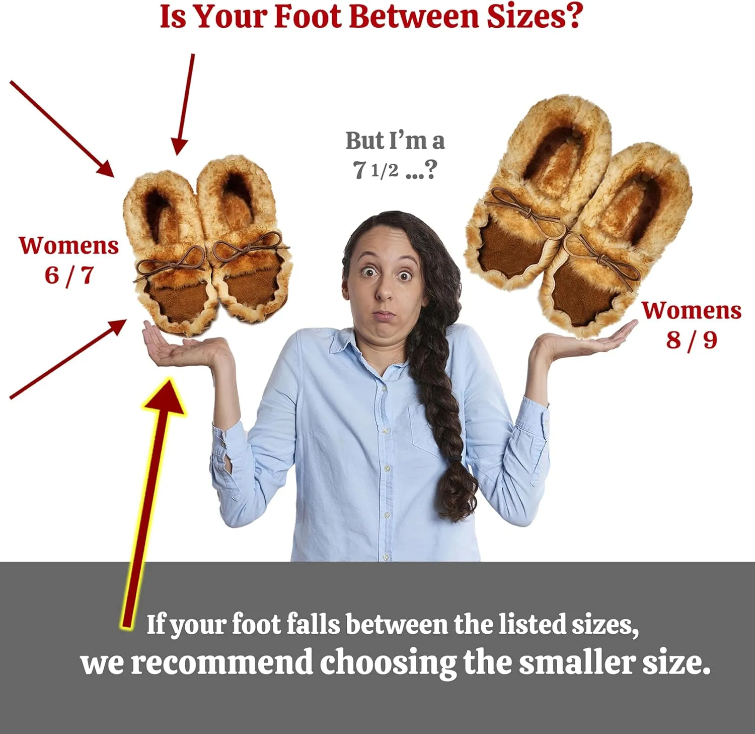 Women's Sheepskin Moccasin Slippers - Without Sole - Made In The USA