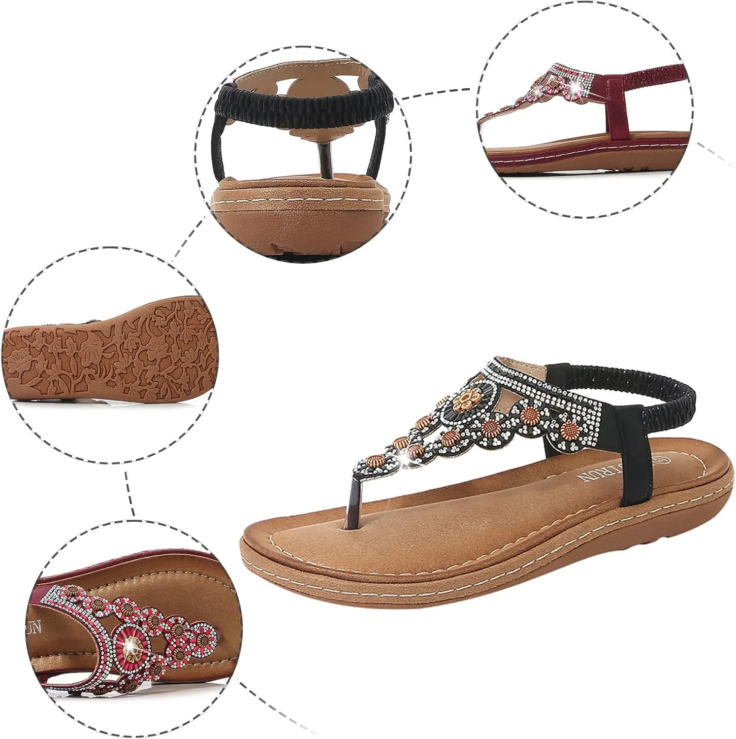 Yoga Mat Comfortable Flat Sandal for Women Comfortable Casual Summer Cool Shoes Comfortable Walking Sandals