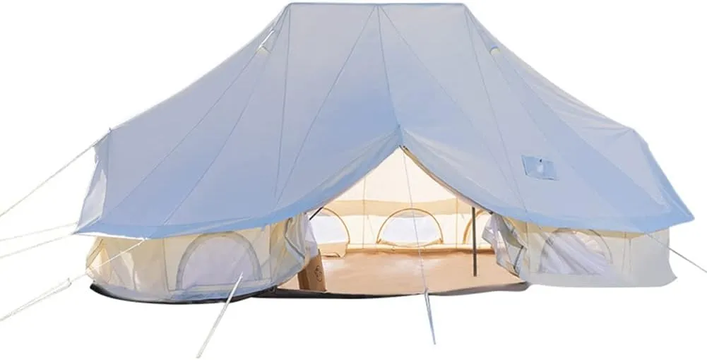 Yurt Tent with Stove Hole for Family Camping Large Space Festival Party Tent Teepee for Carnival, Party, Music Festival, Picnic - Bell Tent 4 Season, 4x6x3m