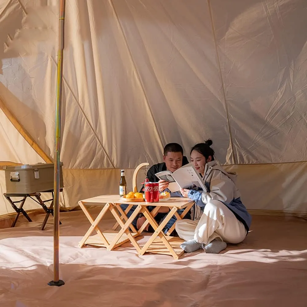 Yurt Tent with Stove Hole for Family Camping Large Space Festival Party Tent Teepee for Carnival, Party, Music Festival, Picnic - Bell Tent 4 Season, 4x6x3m